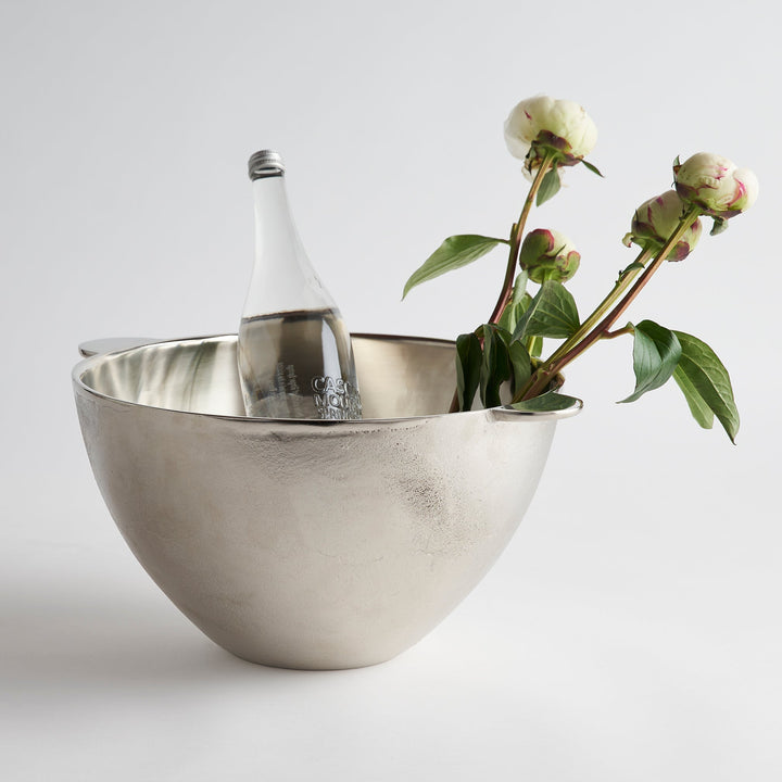 Handmade Party Bucket Bowl or Vase, Nickel