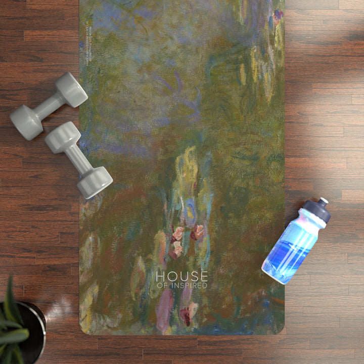 Rubber Yoga Mat, Water Lily Pond by Claude Monet