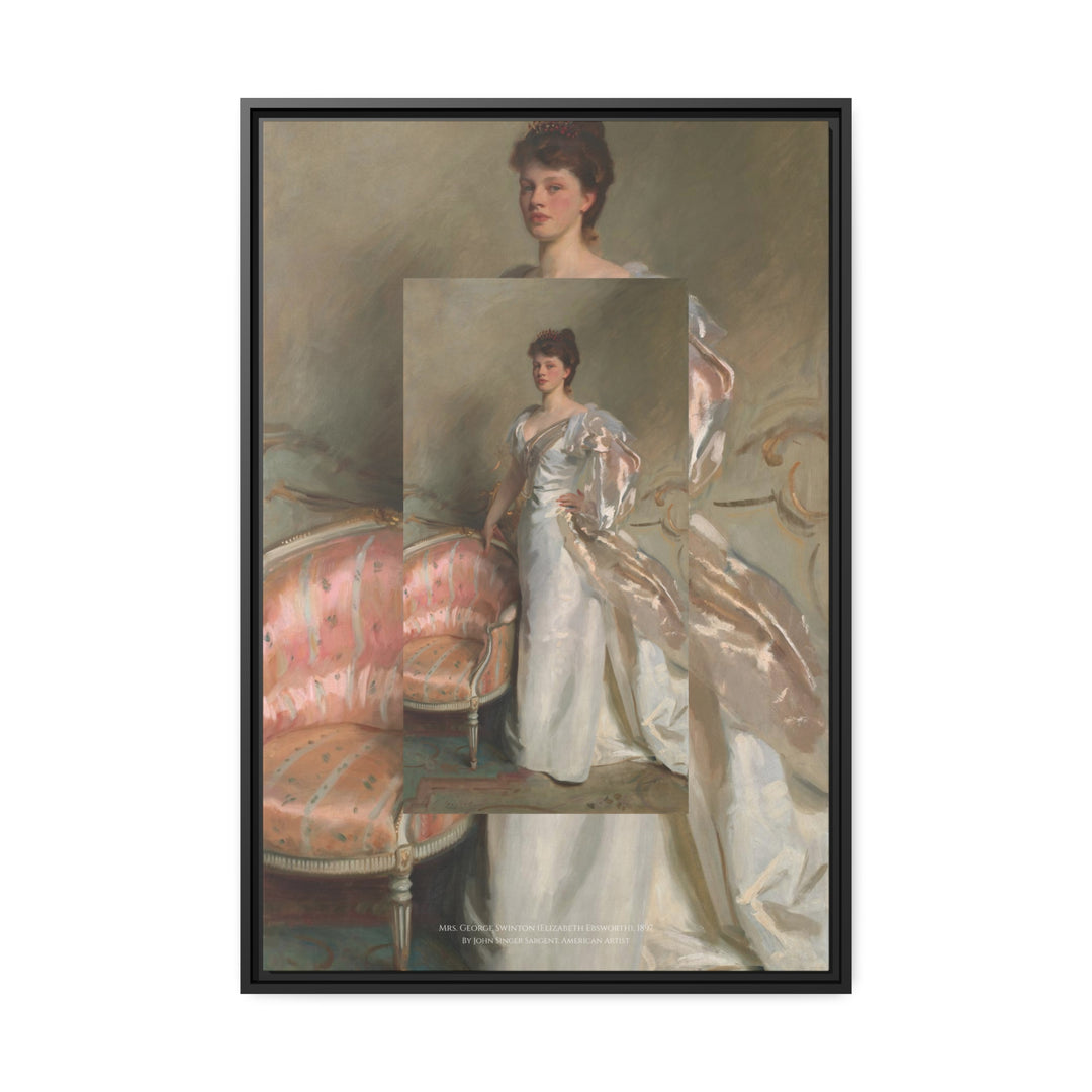 Matte Canvas in Black Frame, Mrs. George Swinton by John Singer Sargent