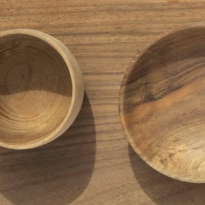 Handmade Walnut Wood Set, Cutting Board & Bowls