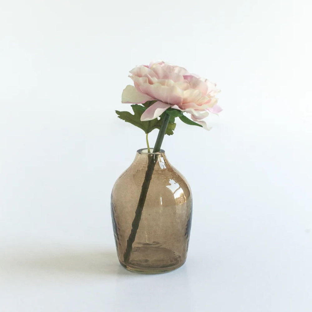 Handcrafted Set of 3 Bud Vases, Smoke