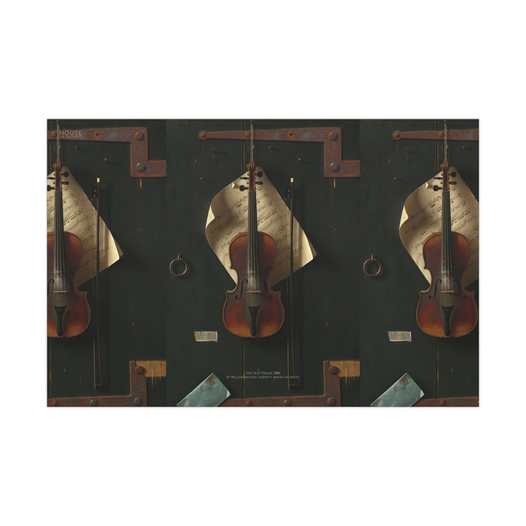 Gift Wrapping Paper, The Old Violin by William Michael Harnett