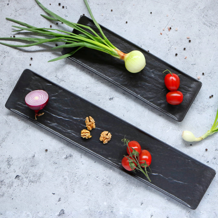 Rectangular Dish, Black Porcelain