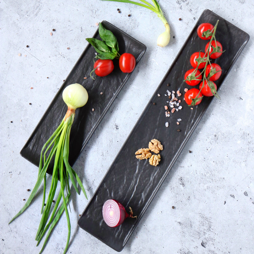 Rectangular Dish, Black Porcelain