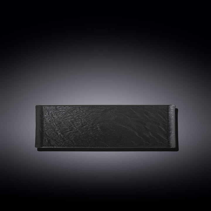 Black Porcelain Slate Rectangular Dish, 11.75" x 3.75"