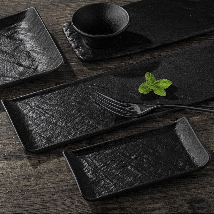 Rectangular Dish, Black Porcelain