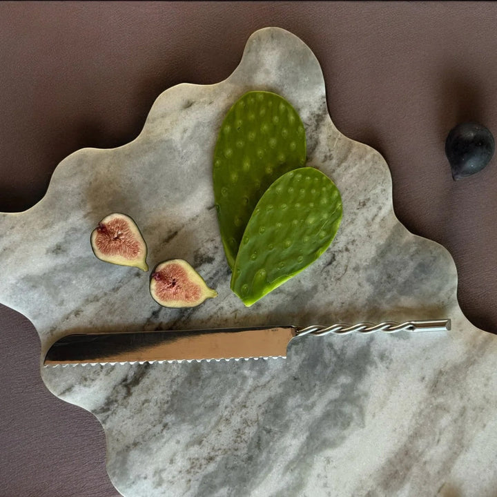 Hand-Carved Marble Medium Serving Board, Edgy