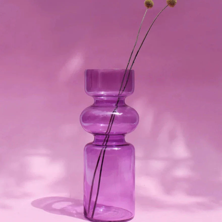 Frosted Glass Vase, Sculptural