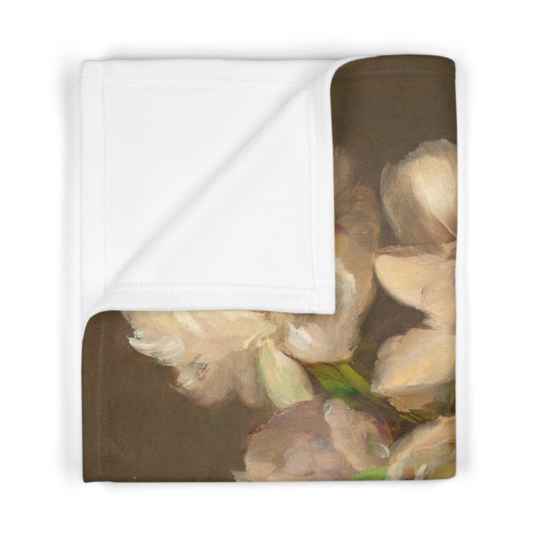 Soft Fleece Baby Blanket, Peonies in a Vase by Charles Ethan Porter