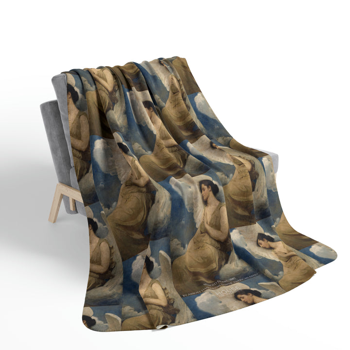 Fleece Sherpa Blanket, Winged Figure by Abbott Handerson Thayer