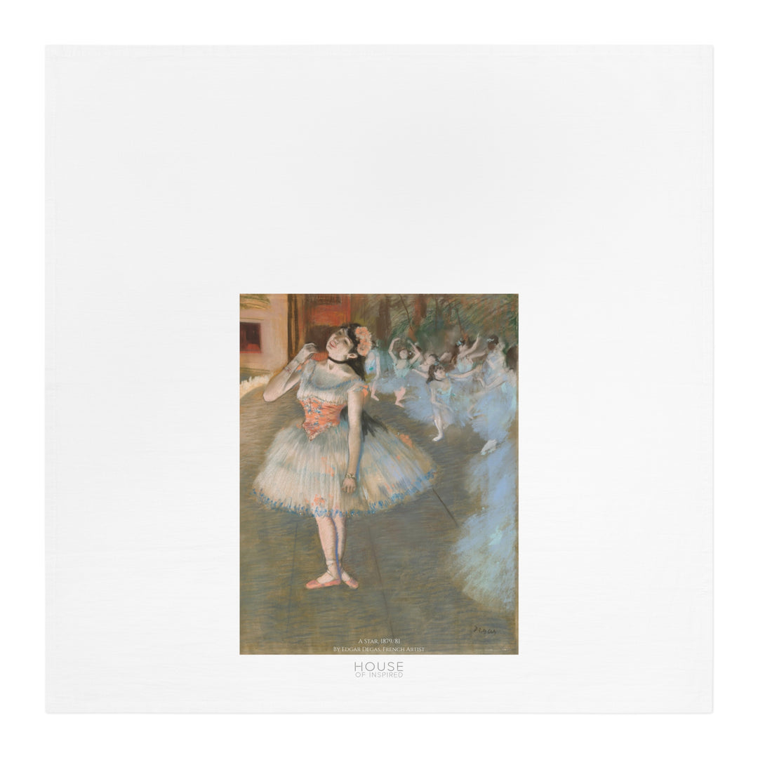 Kitchen Tea Towel, A Star by Edgar Degas