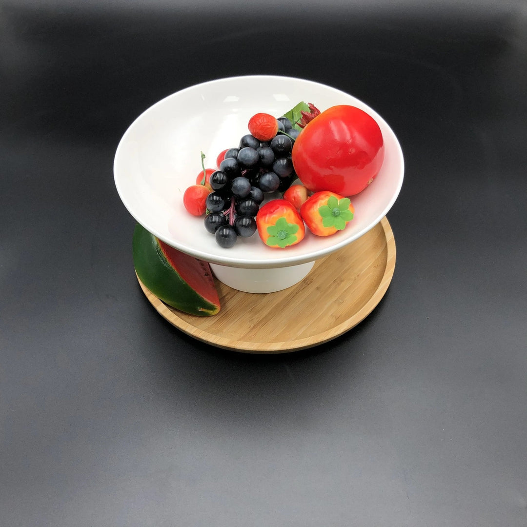 Porcelain Fruit 9.5" Dish,  Pedestal