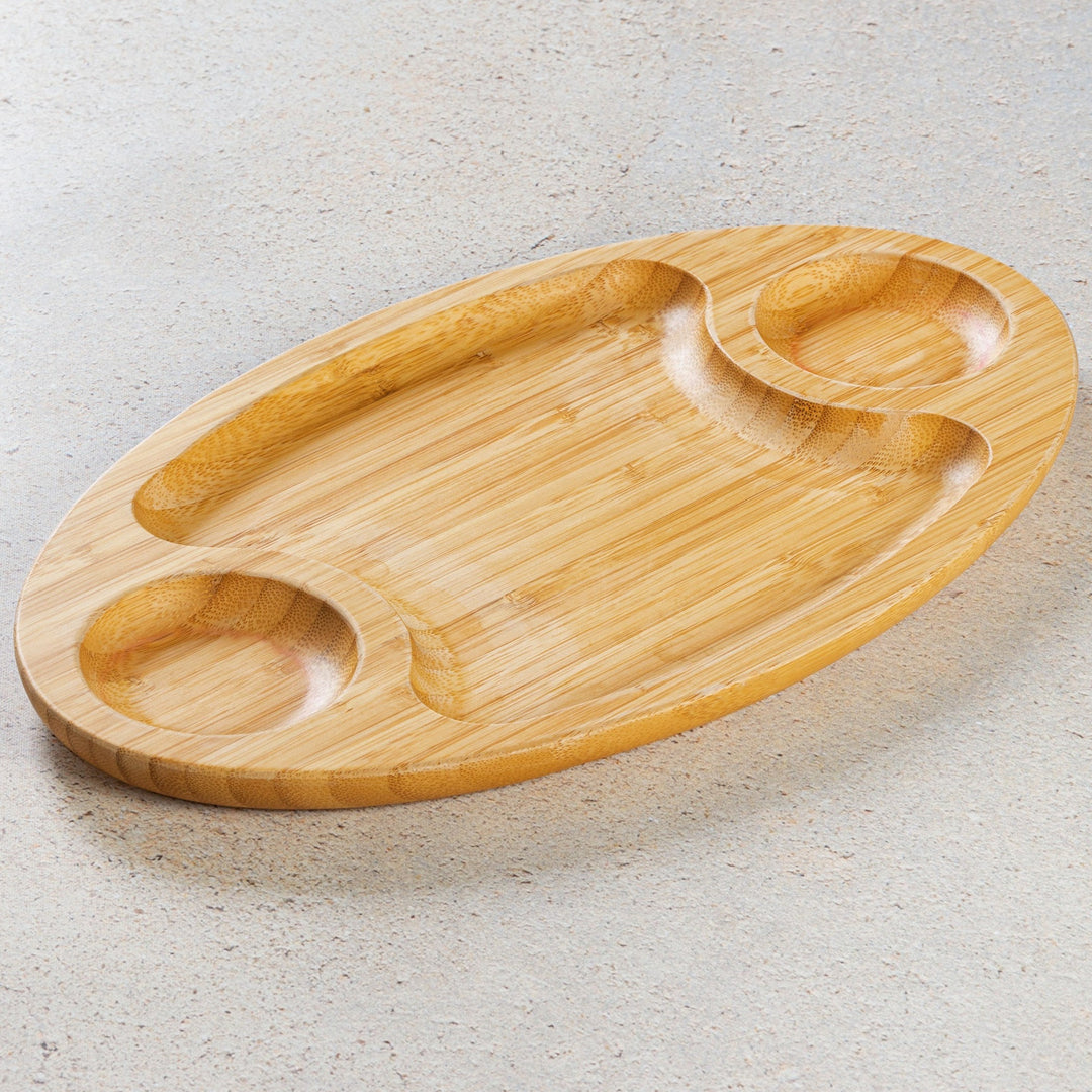 Bamboo 18" Platter, 3 Sections