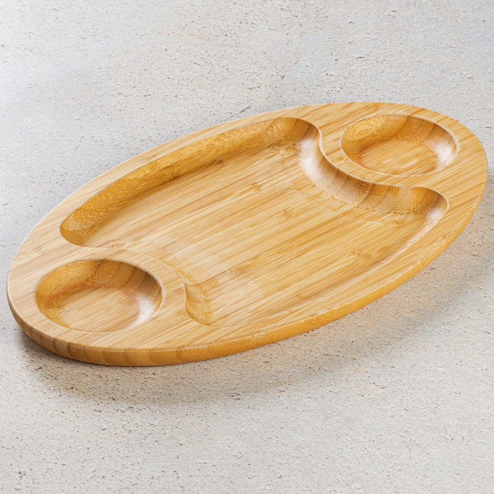 Bamboo 18" Platter, 3 Sections