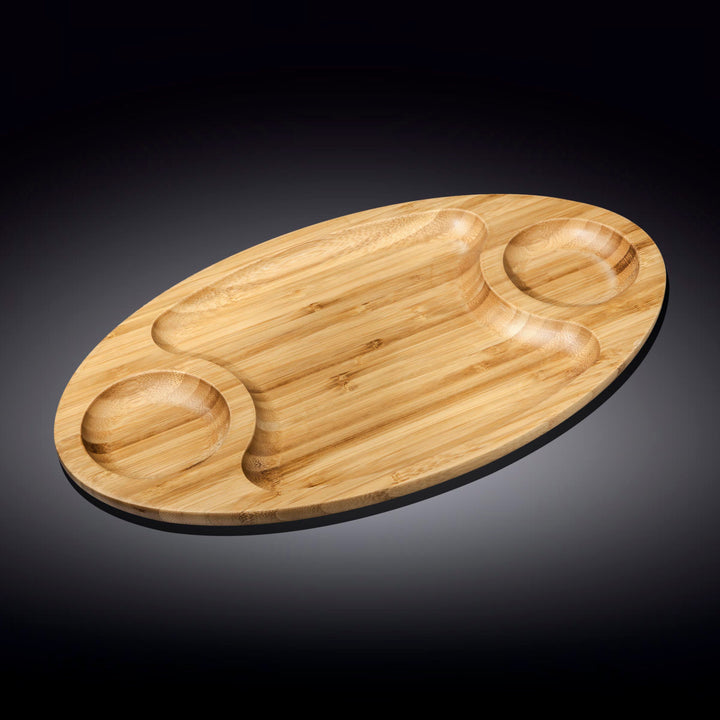 Bamboo 18" Platter, 3 Sections