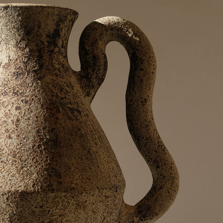 Handmade Clay Vessel Vase, Wavy Dance