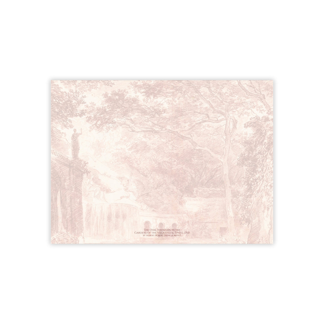 Post-it® Note Pad, The Oval Fountain in the Gardens by Hubert Robert