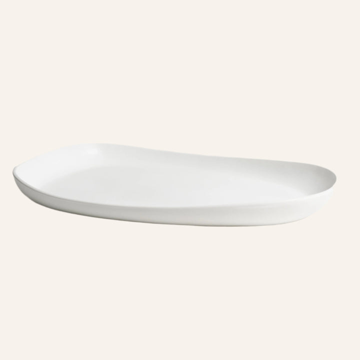 Handmade Stoneware Serving Platter, White or Black