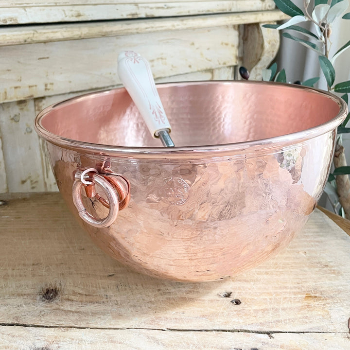 Vintage Inspired Mixing Bowl, Pure Copper