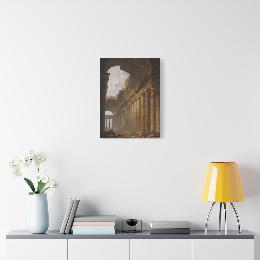 Matte Canvas Wall Art, The Old Temple by Hubert Robert