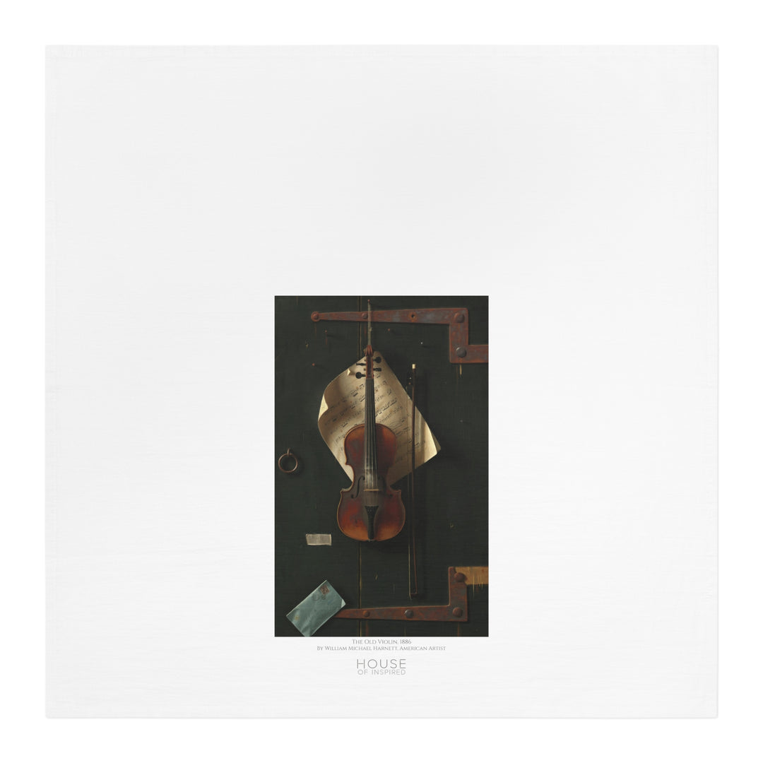 Kitchen Tea Towel, The Old Violin by William Michael Harnett