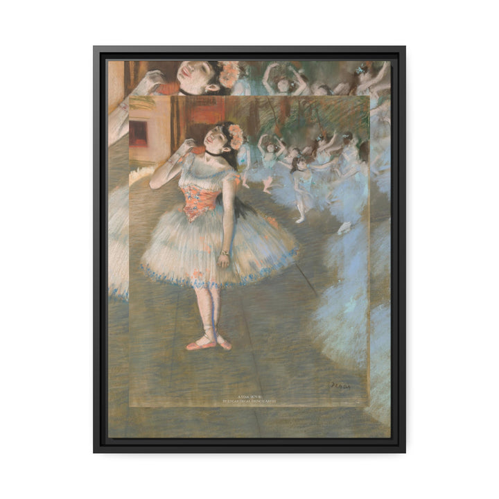 Matte Canvas in Black Frame, A Star by Edgar Degas