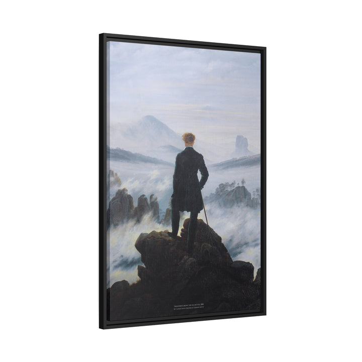 Matte Canvas in Black Frame, Wanderer above the Sea of Fog by Caspar David Friedrich