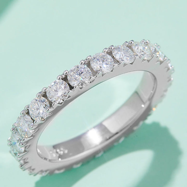 2.3 Carat Adored Moissanite Eternity Ring, 925 Silver