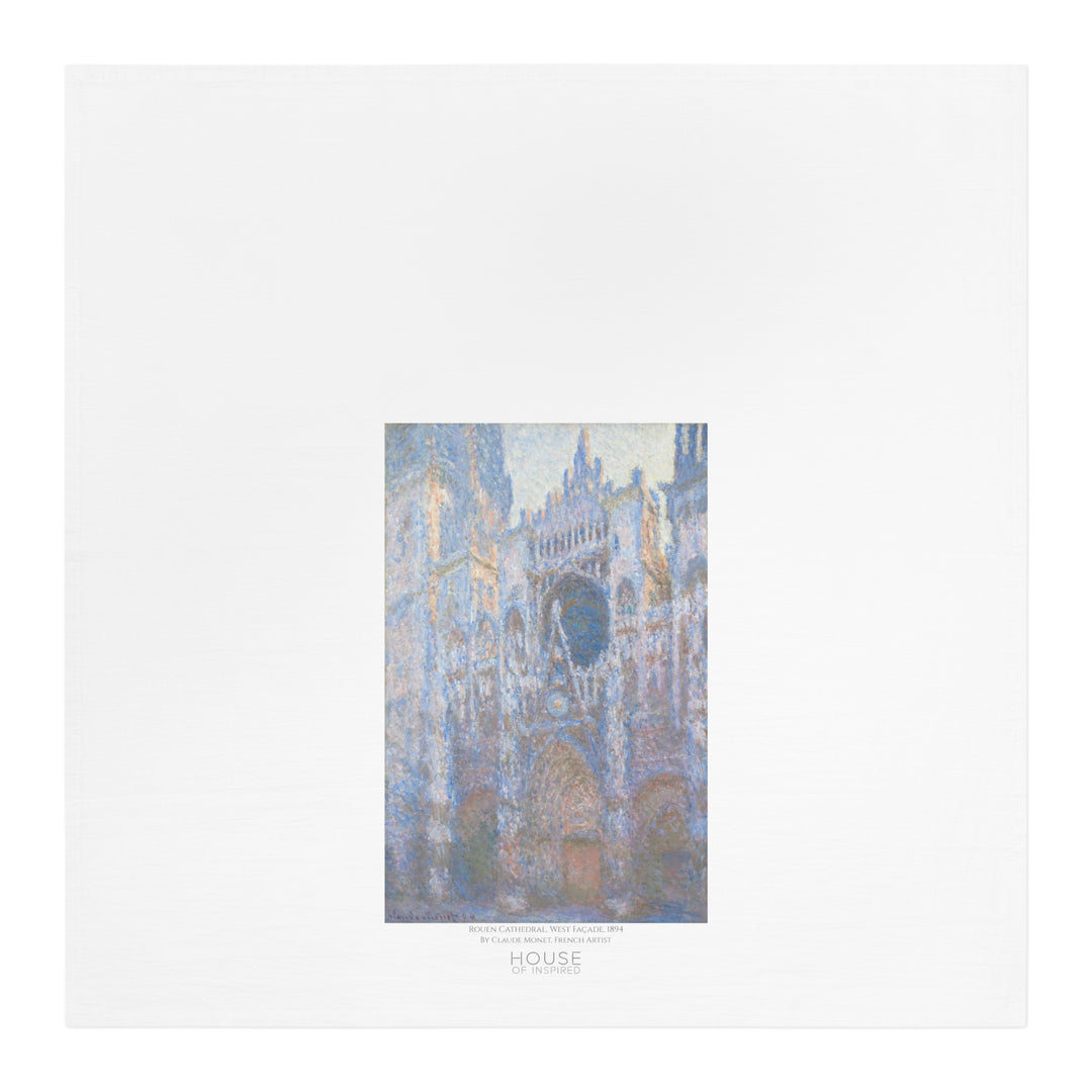 Kitchen Tea Towel, Rouen Cathedral, West Façade by Claude Monet