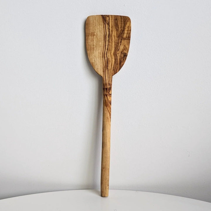 Handmade Olive Wood Utensil, Pancake Spatula