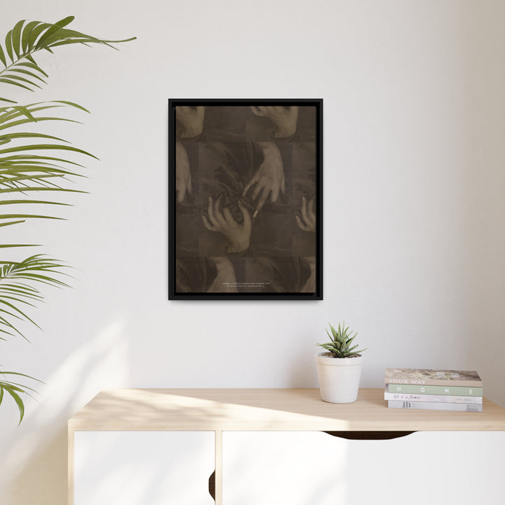 Matte Canvas in Black Frame, Georgia O'Keeffe-Hands and Thimble by Alfred Stieglitz