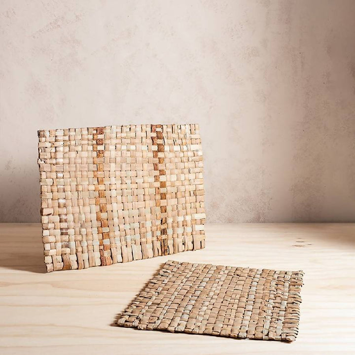 Handwoven Ennea Reed Placemats, Set of 4