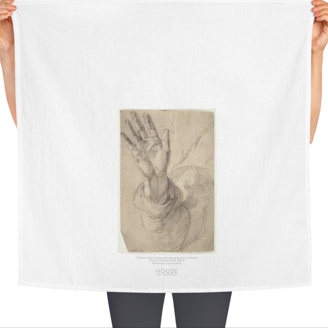 Kitchen Tea Towel, Upraised Right Hand... by Raphael