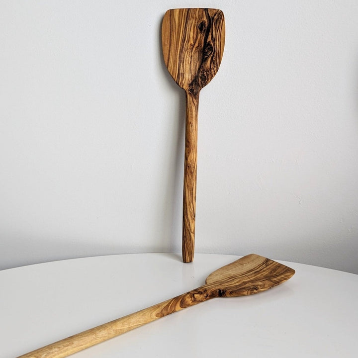 Handmade Olive Wood Utensil, Pancake Spatula