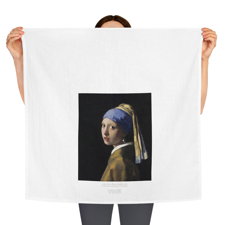 Kitchen Tea Towel, Girl with a Pearl Earring by Johannes Vermeer