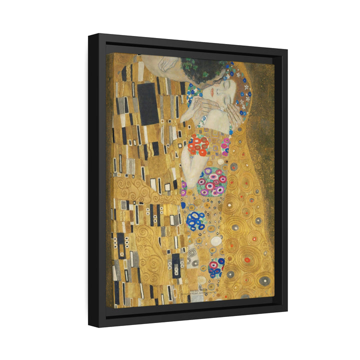 Matte Canvas in Black Frame, The Kiss by Gustav Klimt