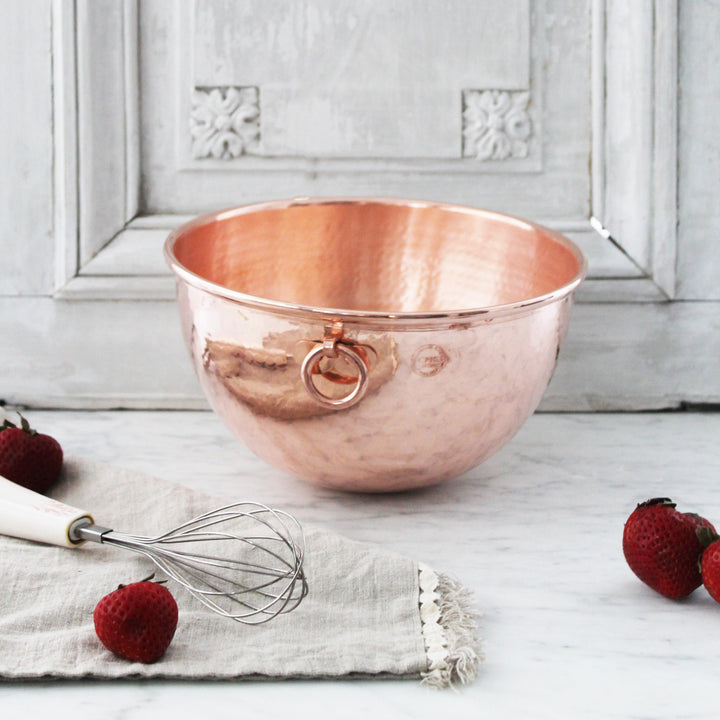 Vintage Inspired Mixing Bowl, Pure Copper