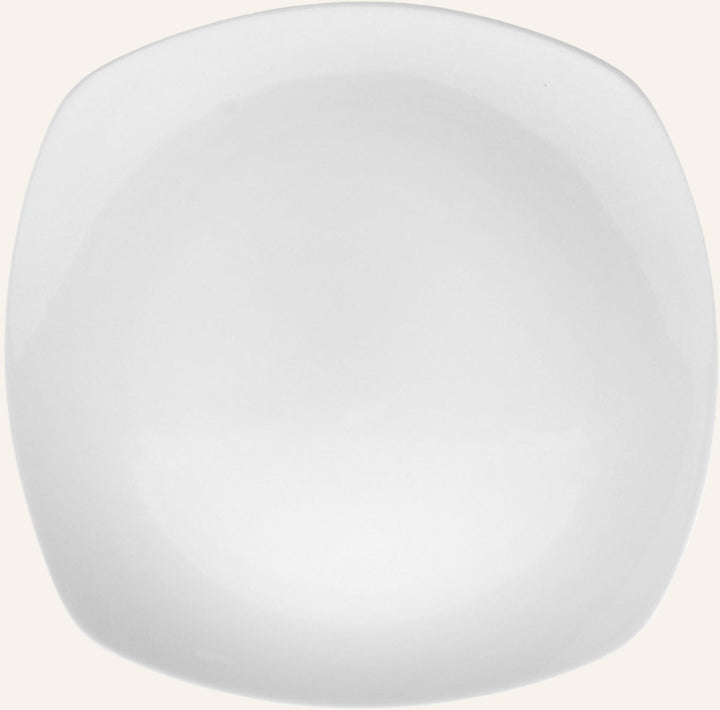 Square Porcelain Dinner Plate, 9.75 Inches