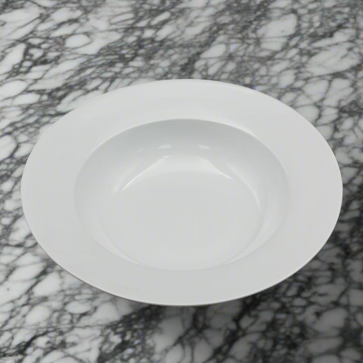 Porcelain Rolled Rim Deep Plate, 12 Inches