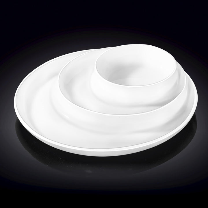 Fine Porcelain White Divided Dish, 10" inch