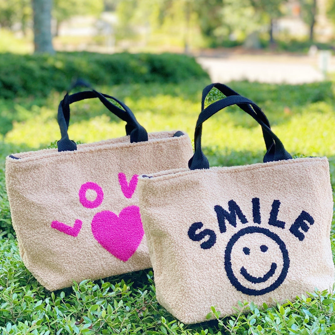 Crossbody Tote Bag, Smile & Love