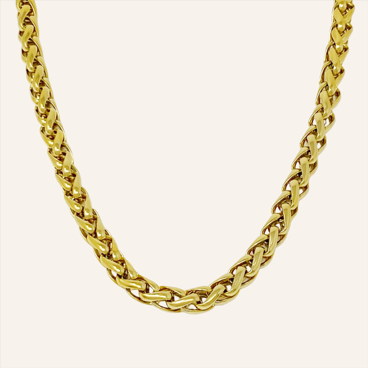 Edgy Chunky Chain Necklace, 18K Gold Plated