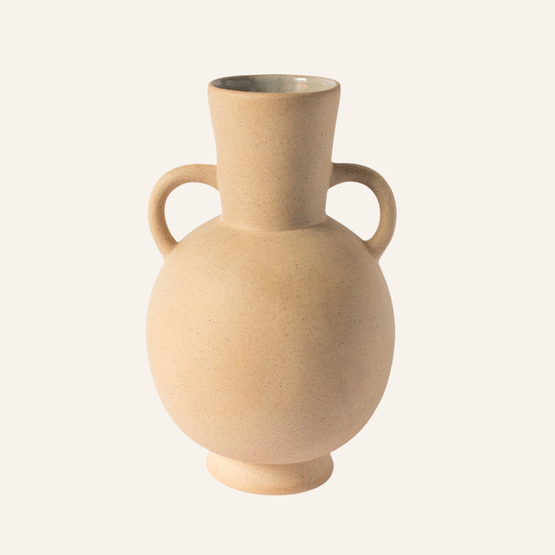 Handmade Ceramic & Clay Vase, with Handles