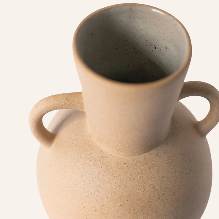 Handmade Ceramic & Clay Vase, with Handles