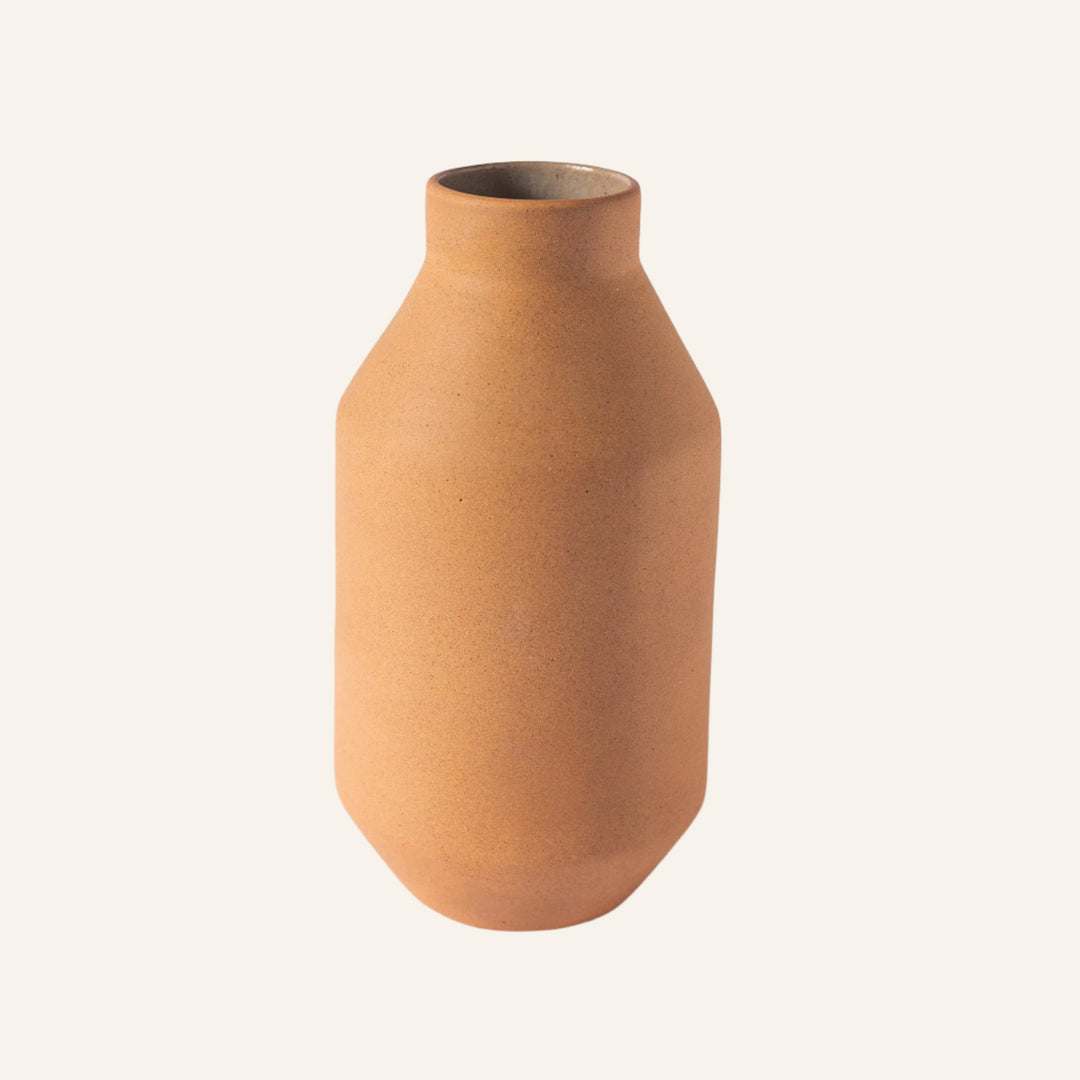 Handcrafted Mexican Clay Vase, Sunset