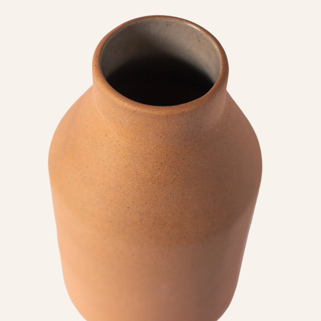 Handcrafted Mexican Clay Vase, Sunset