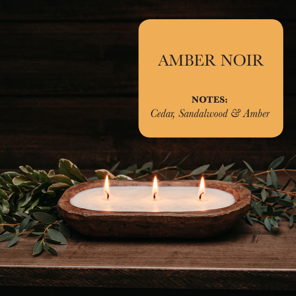 3-Wick Soy Candle, Amber Noir