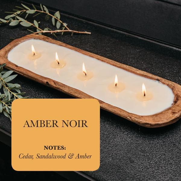 5-Wick Soy Candle, Amber Noir