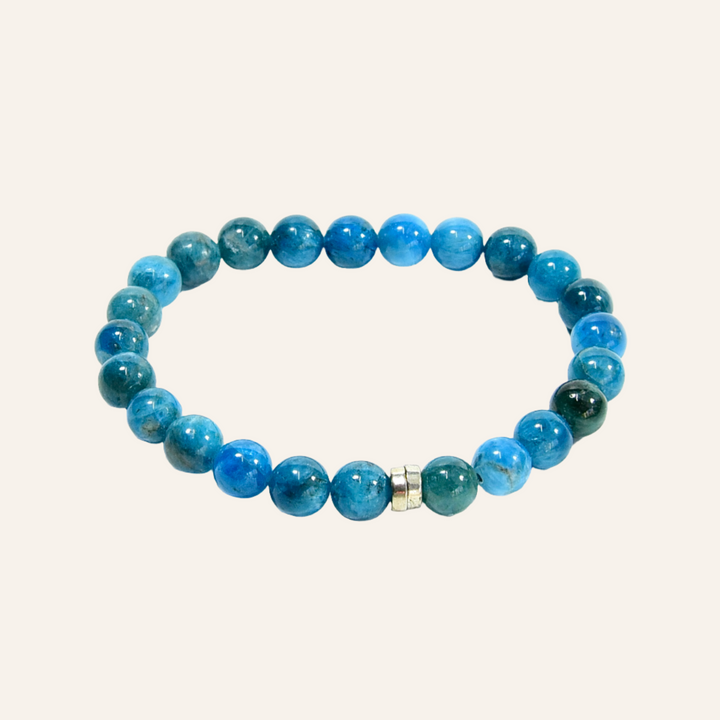 Stone Beads Elastic Bracelet, Apatite