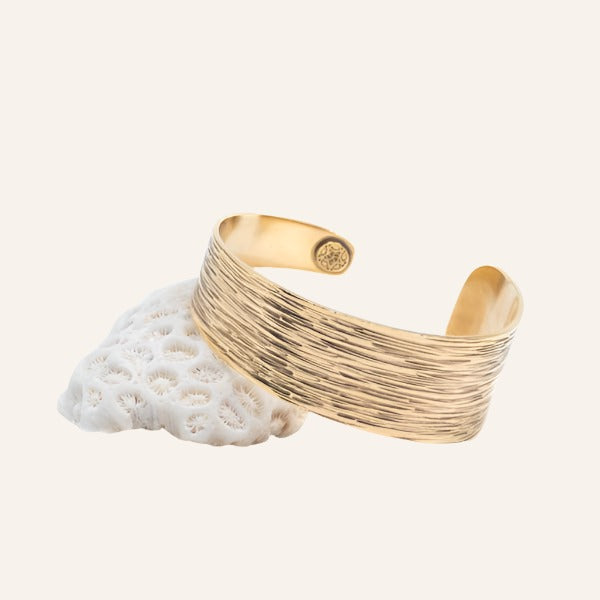 Open Bangle Bracelet, Textured